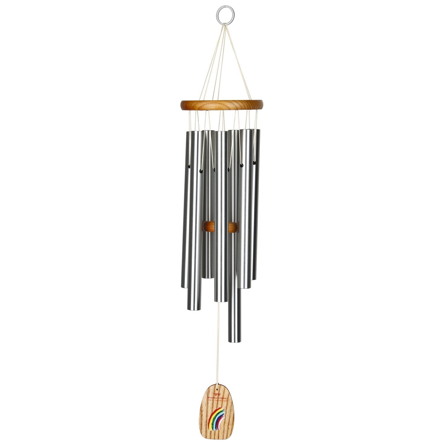 Woodstock Chimes 27-in Silver Wind Chime in the Wind Chimes department ...