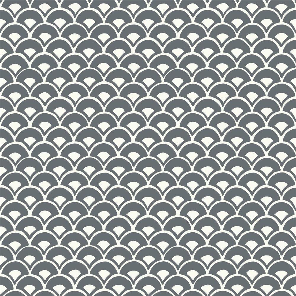 Magnolia Home MK1150 56-sq ft Charcoal Paper Abstract Prepasted Soak and Hang Wallpaper