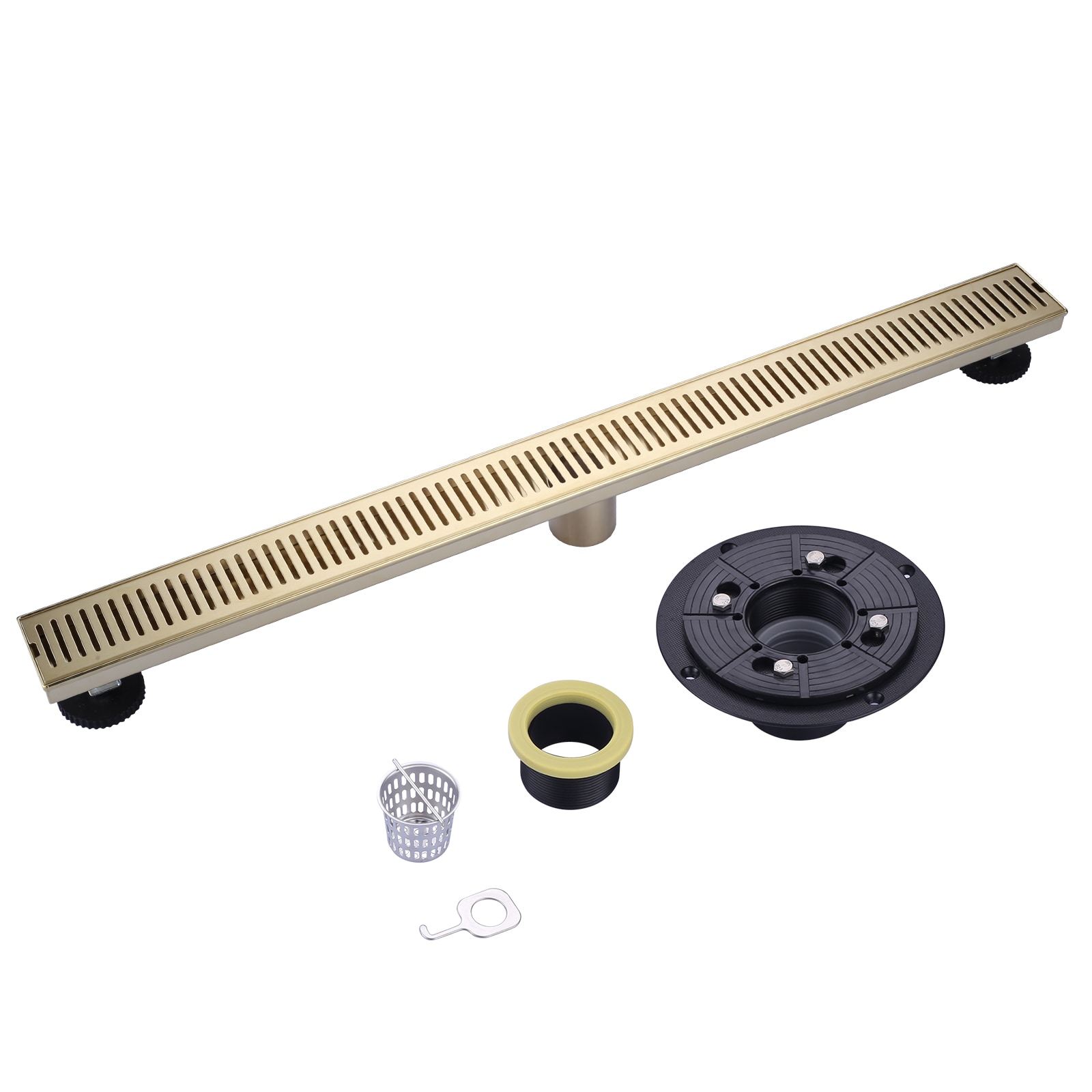 WOWOW 73107G-32 32 in. Stainless Steel Linear Shower Drain with Removable Cover Grate