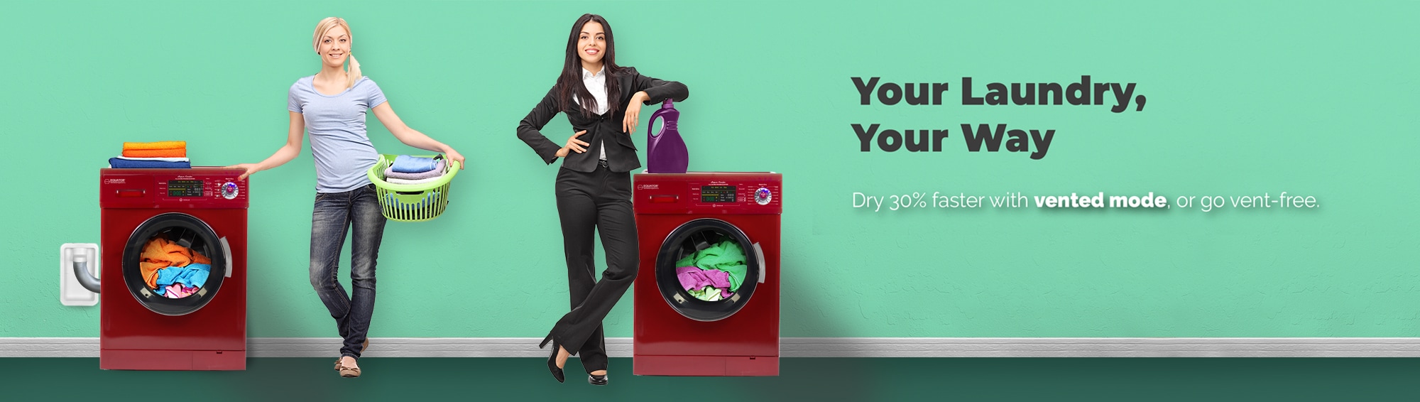 Equator Advanced Appliances EZ 4400 N MERLOT Combination-Washers-Dryers - View #15