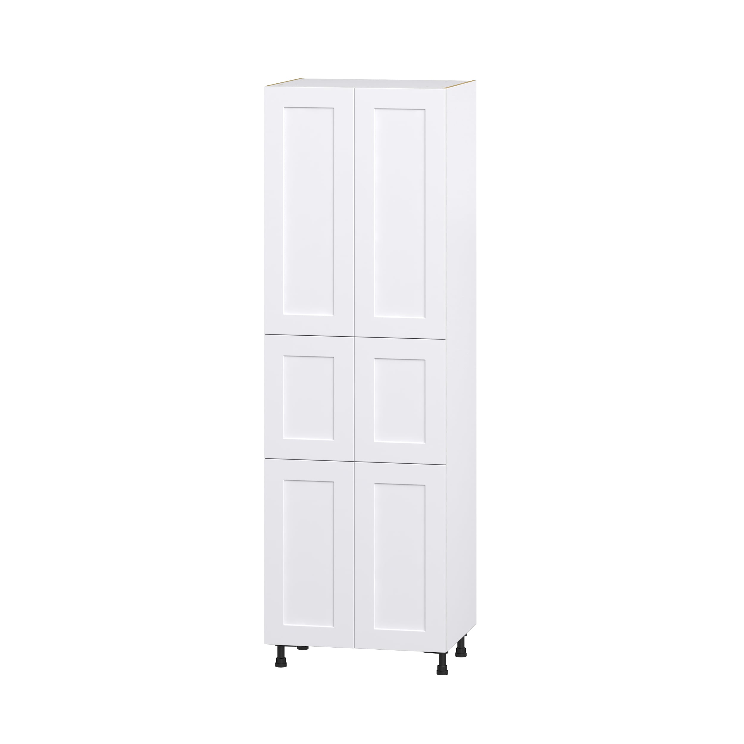Hugo&Borg Jolie 30-in W x 94.5-in H x 24-in D Warm White Pantry Fully Assembled Cabinet (Recessed Panel Shaker Door Style)