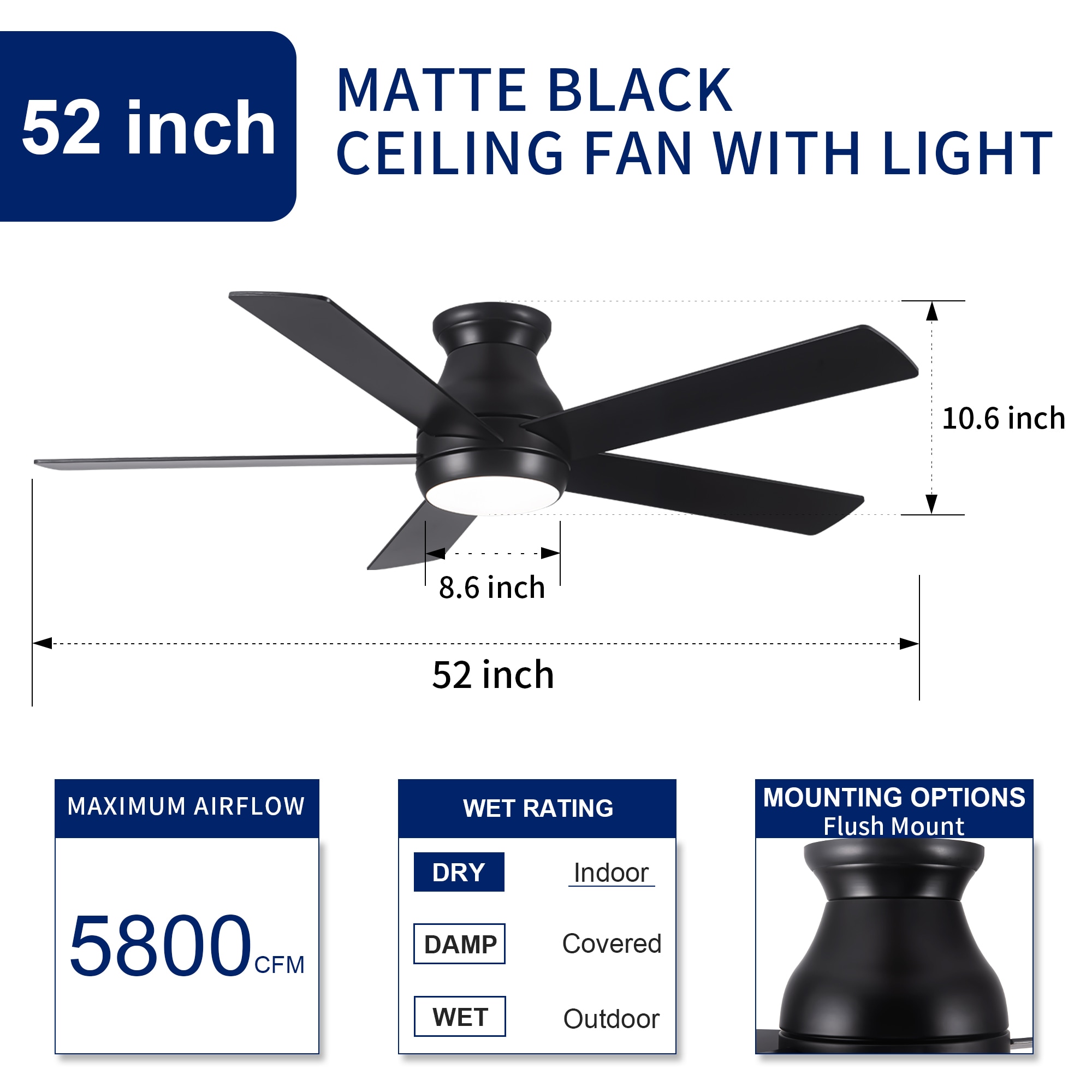 YUHAO LSDC1185BK52 Ceiling-Fans - View #6