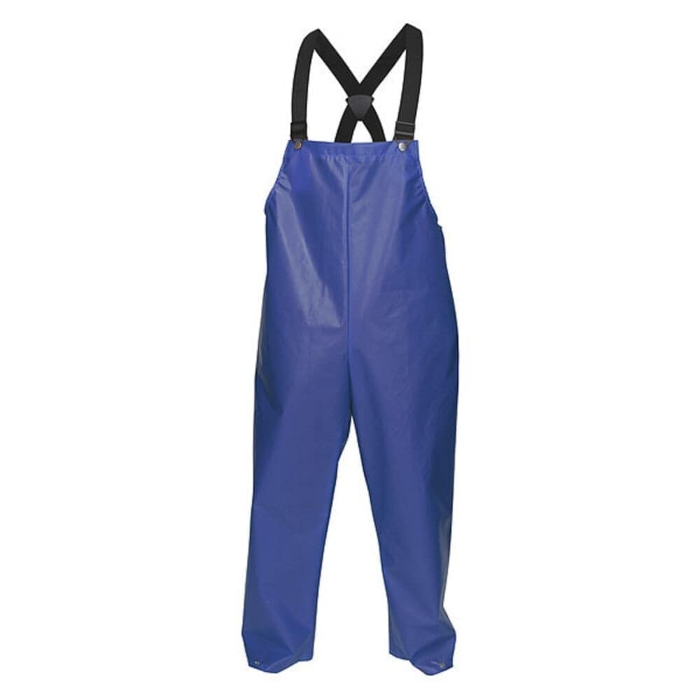 MCR Safety  Rain Bib Overall Polyurethane 30 in Inseam 44 in Waist 0.25 mm Thickness Blue M