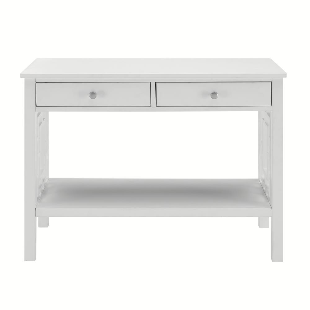 Linon Whitley Farmhouse White Wood Console Table in the Console Tables ...