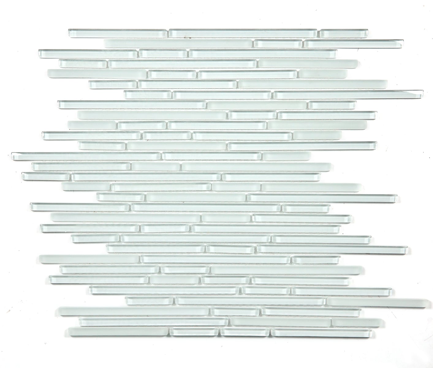 Abolos LWSHDCLNR-SN New Era White 12-in x 12-in Glossy Glass Mosaic Floor and Wall Tile (10-sq. ft/ Carton)