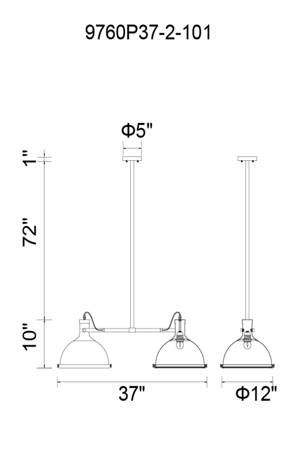 CWI Lighting 9760P37-2-101 b090015 - View #7