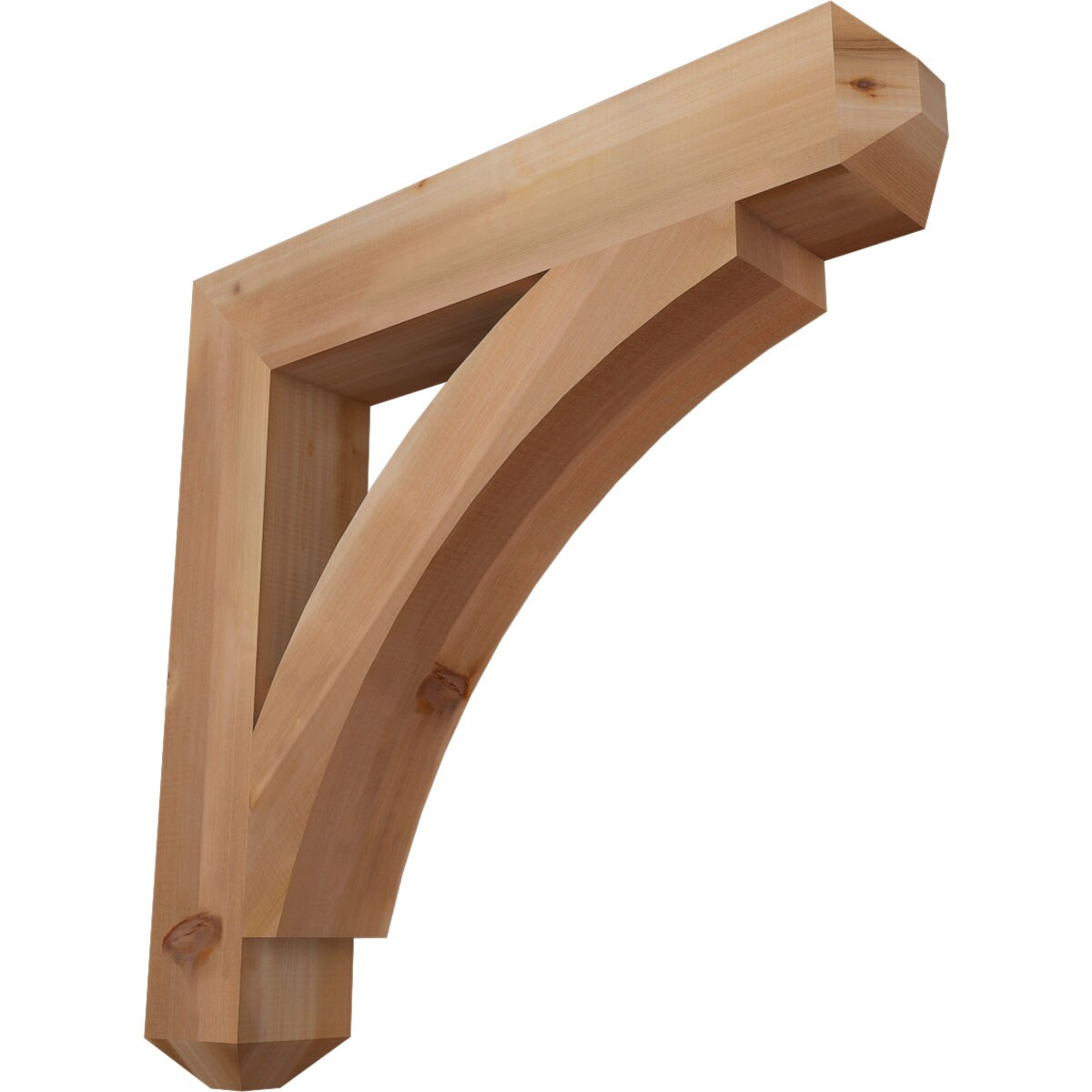 Ekena Millwork BKT06X36X36THR04SWR Thorton craftsman smooth 5-1/2-in x 36-in x 36-in Western red cedar Brown Wood Standard bracket