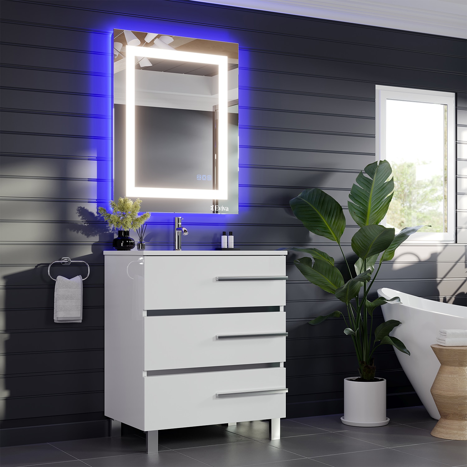 Eviva EVMR52-24X30-LED Framed-Bath-Mirrors - View #3