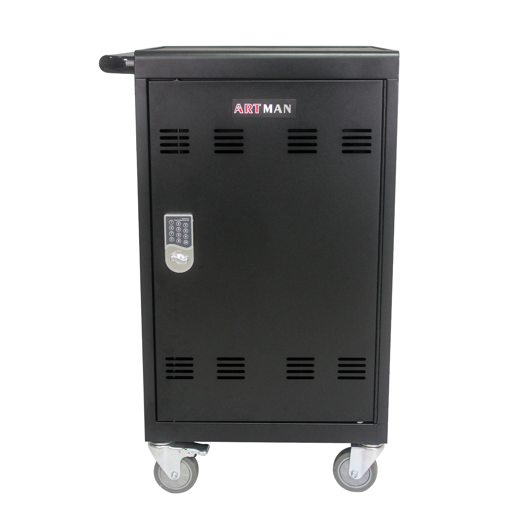 Tatayosi JL10258997 Mobile Charging Cart and Cabinet for Tablets Laptops 30-Device With Combination Lock Black