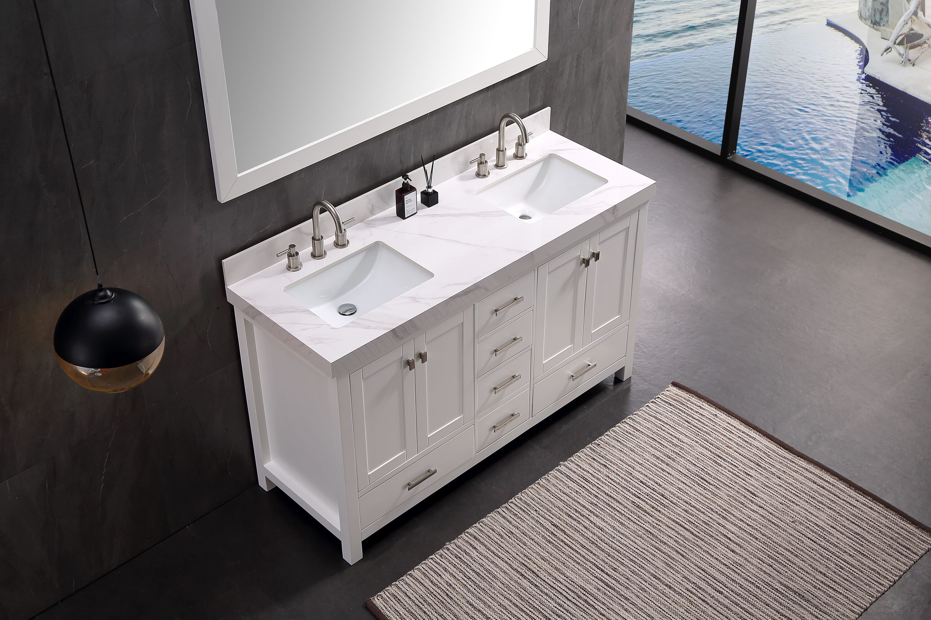 HomLux BD-PVTCW61DB Vanity-Tops - View #2
