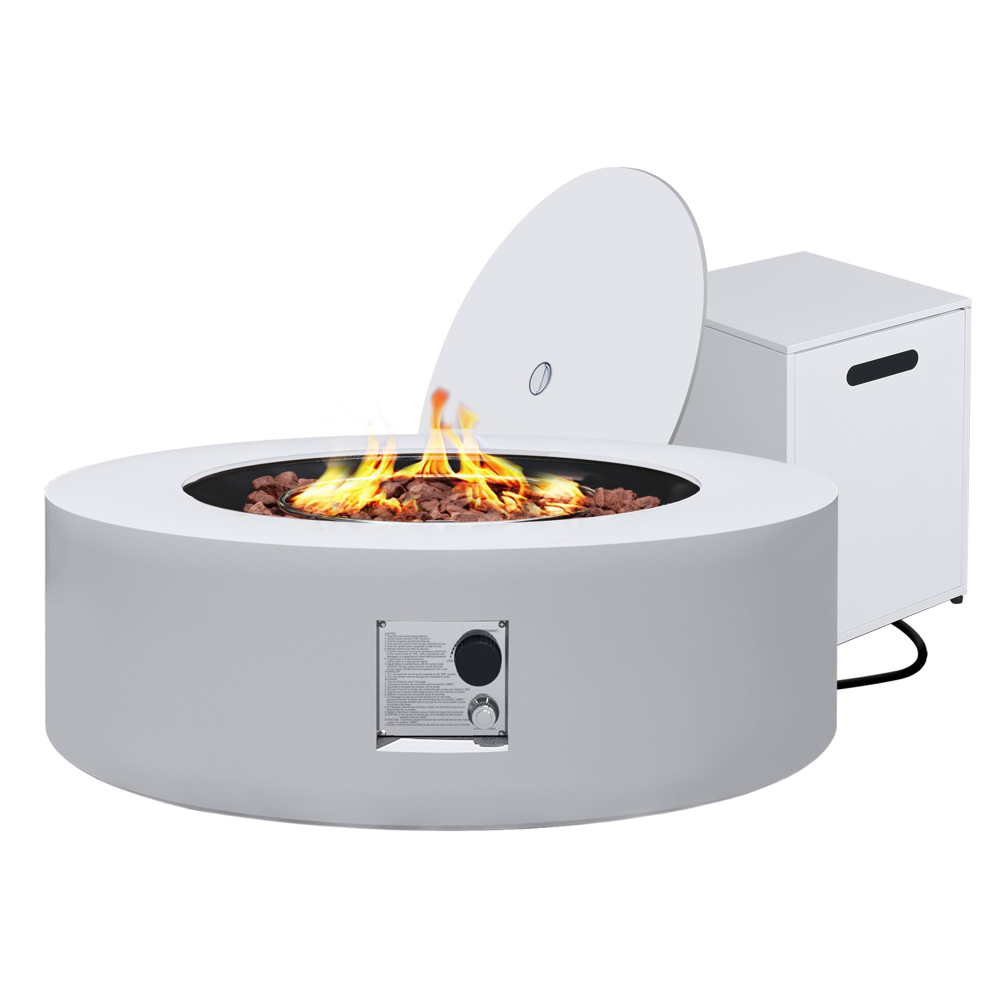 UPHA PL-42TPYX-WH-K Outdoor-Gas-Firepits - View #2