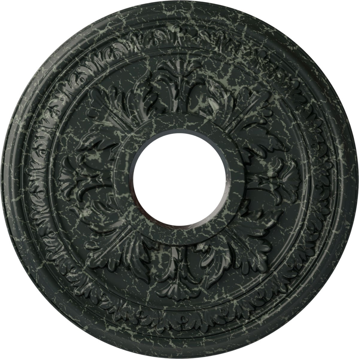 Ekena Millwork CM15BAPTC Baltimore 15.375-in W x 15.375-in L Painted Turtle Crackle Polyurethane Whole Ceiling Medallion