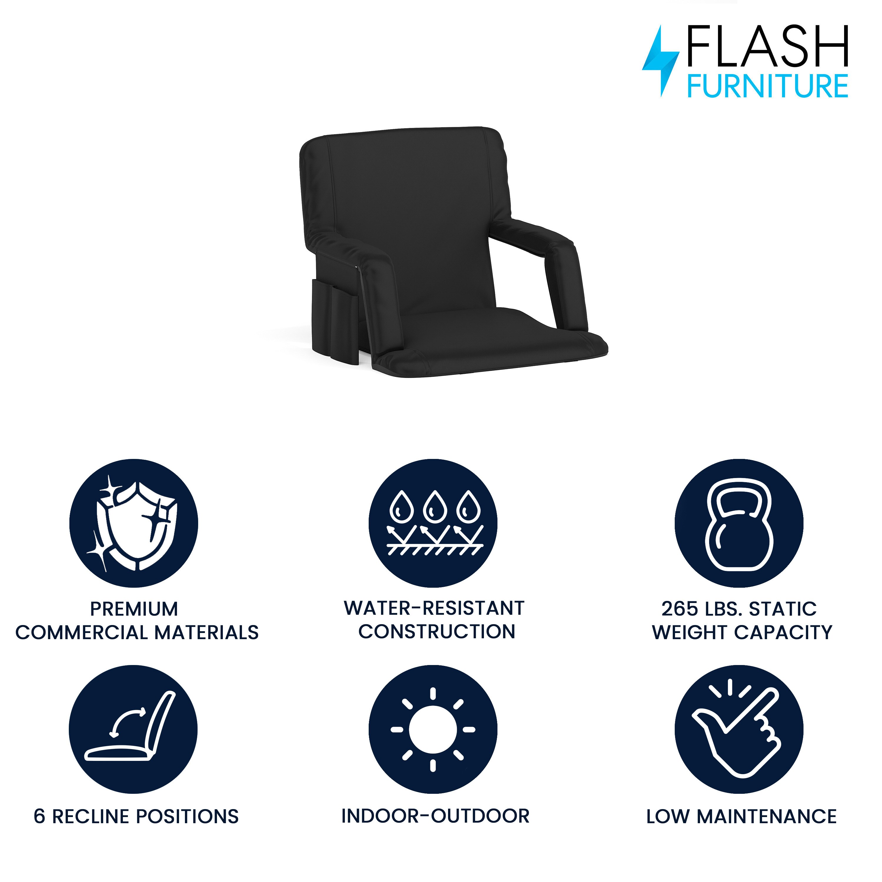 Flash Furniture 840196338200 Bleacher-Cushions - View #2