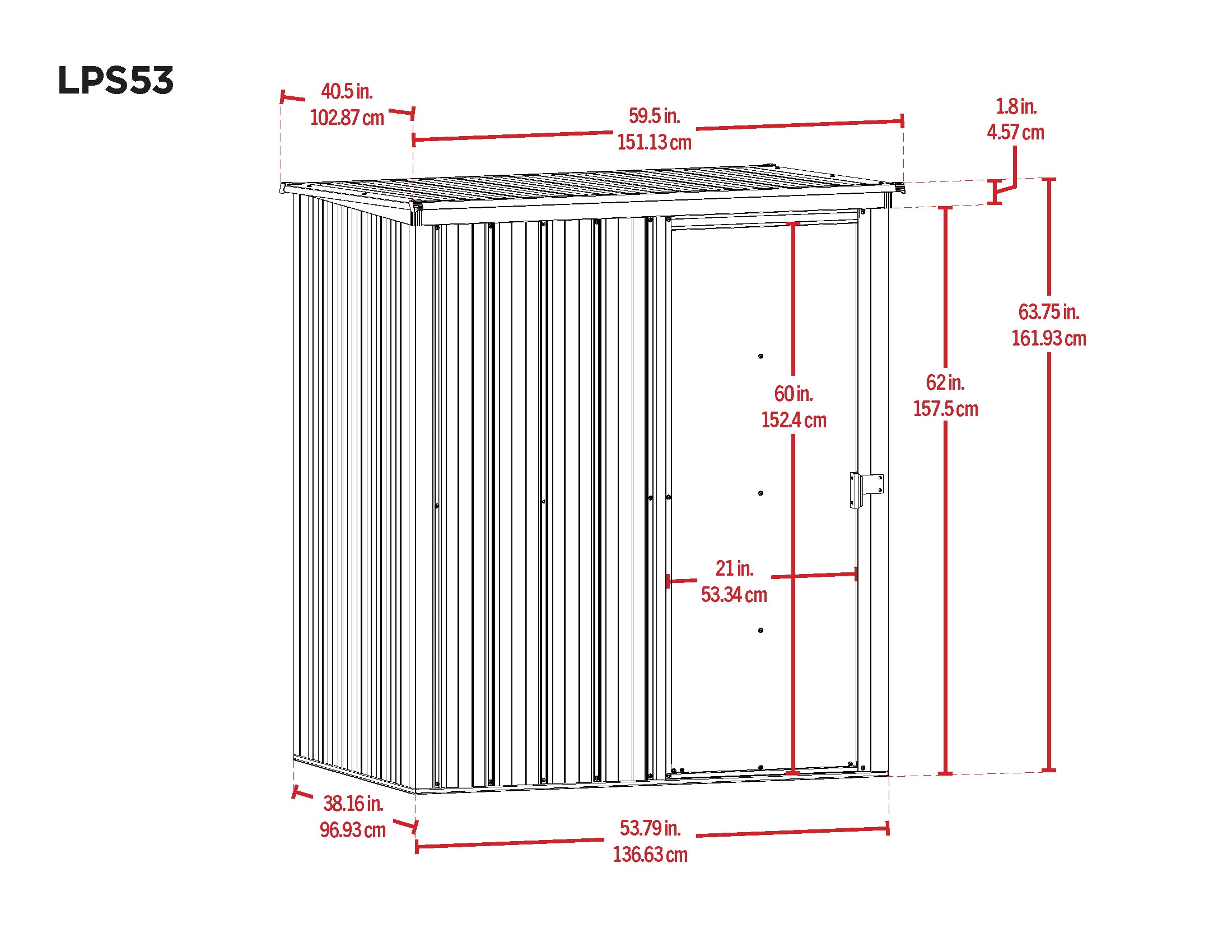 Arrow LPS53 Metal-Storage-Buildings-Sheds - View #6