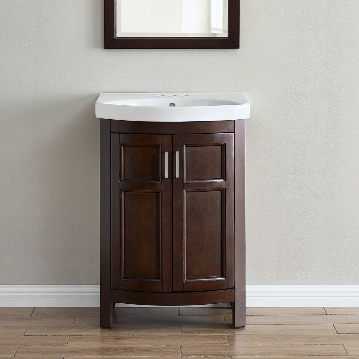 Style Selections Morecott 24-in Chocolate Single Sink Bathroom Vanity ...