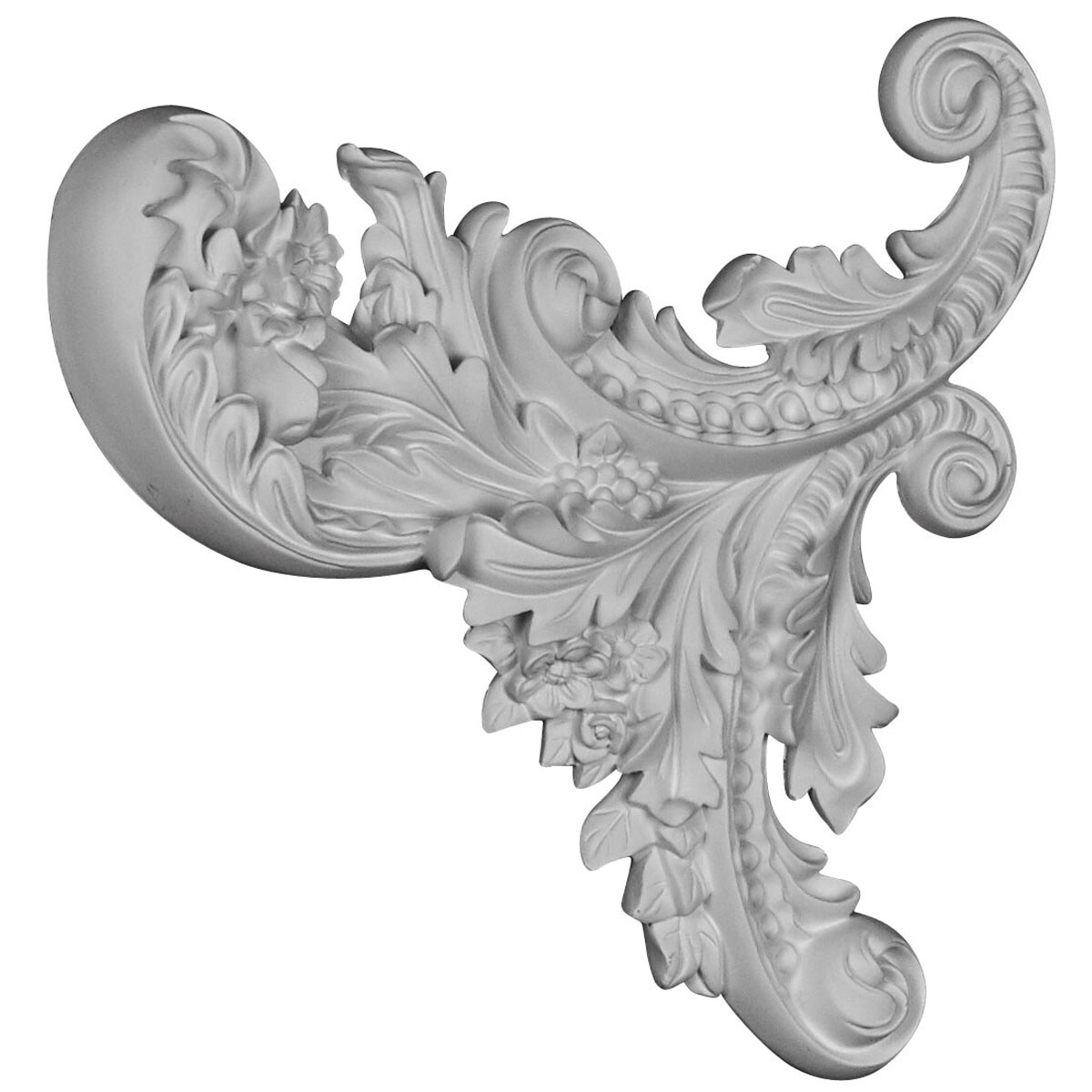 Primed White Polyurethane Architectural Onlay, 12.25" x 11.25"