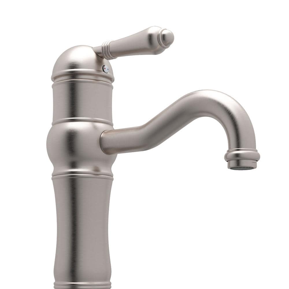 Polished Nickel Traditional Vessel Faucet with Porcelain Handle