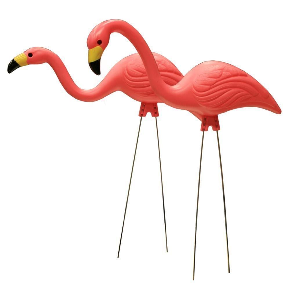 Pink Plastic Flamingos, 13.5 in.