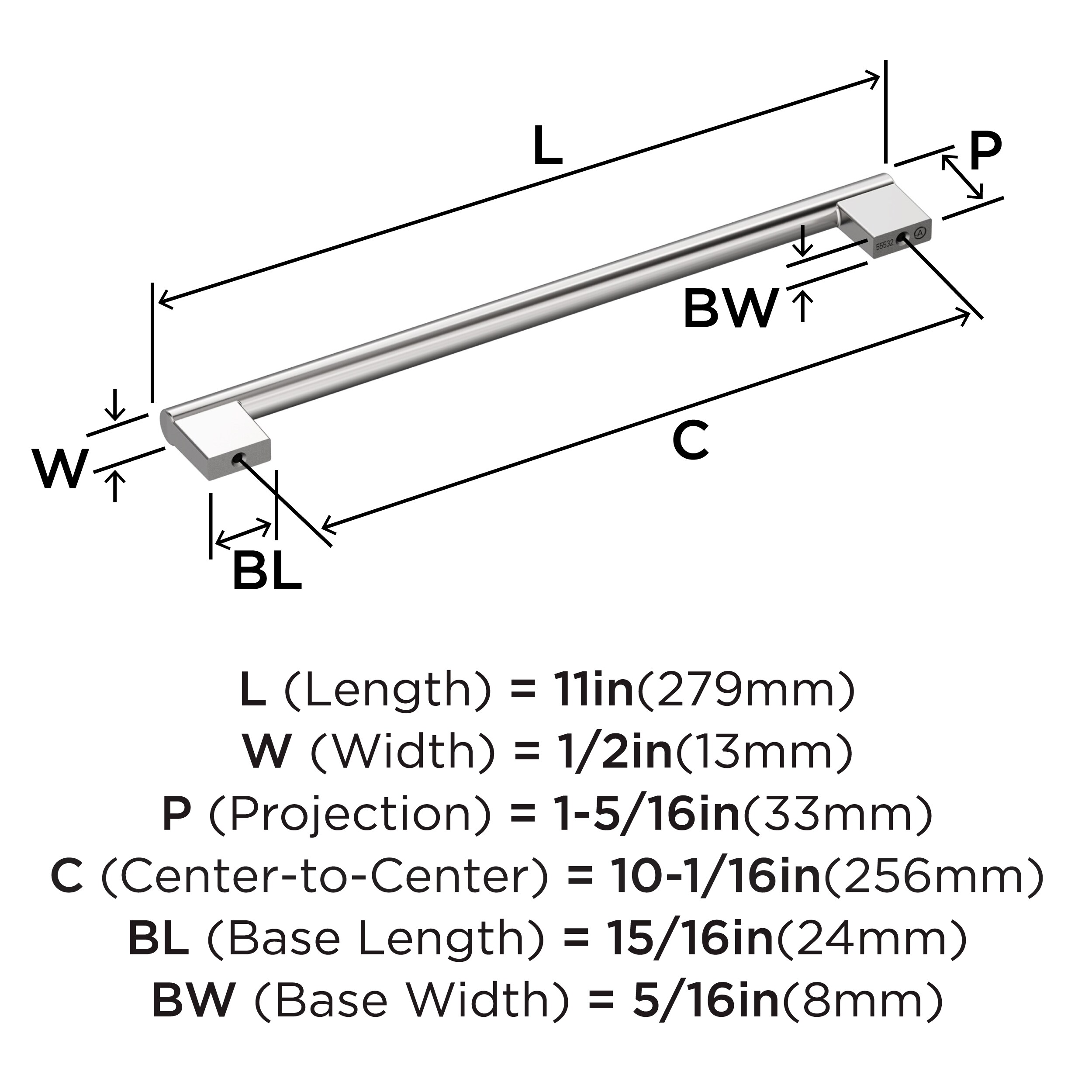 Amerock BP5553226 Cabinet-Pulls - View #3