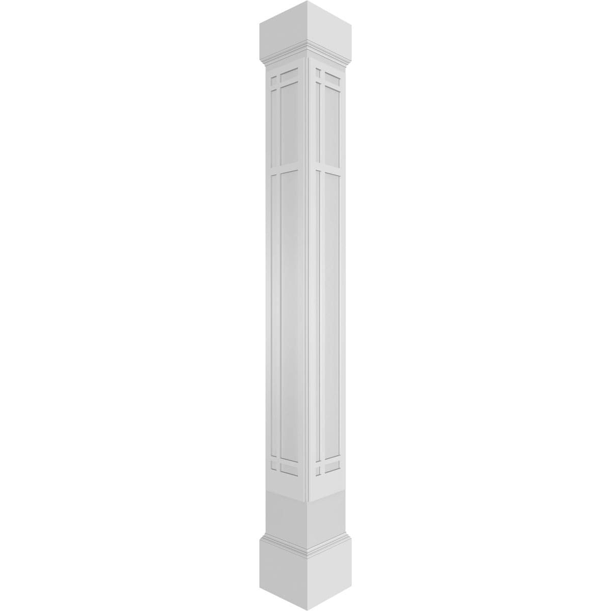 Ekena Millwork CC0810ENSJDMIMI San Juan Capistrano Fretwork 8-Inches L x 10-Feet Unfinished PVC Column Wrap