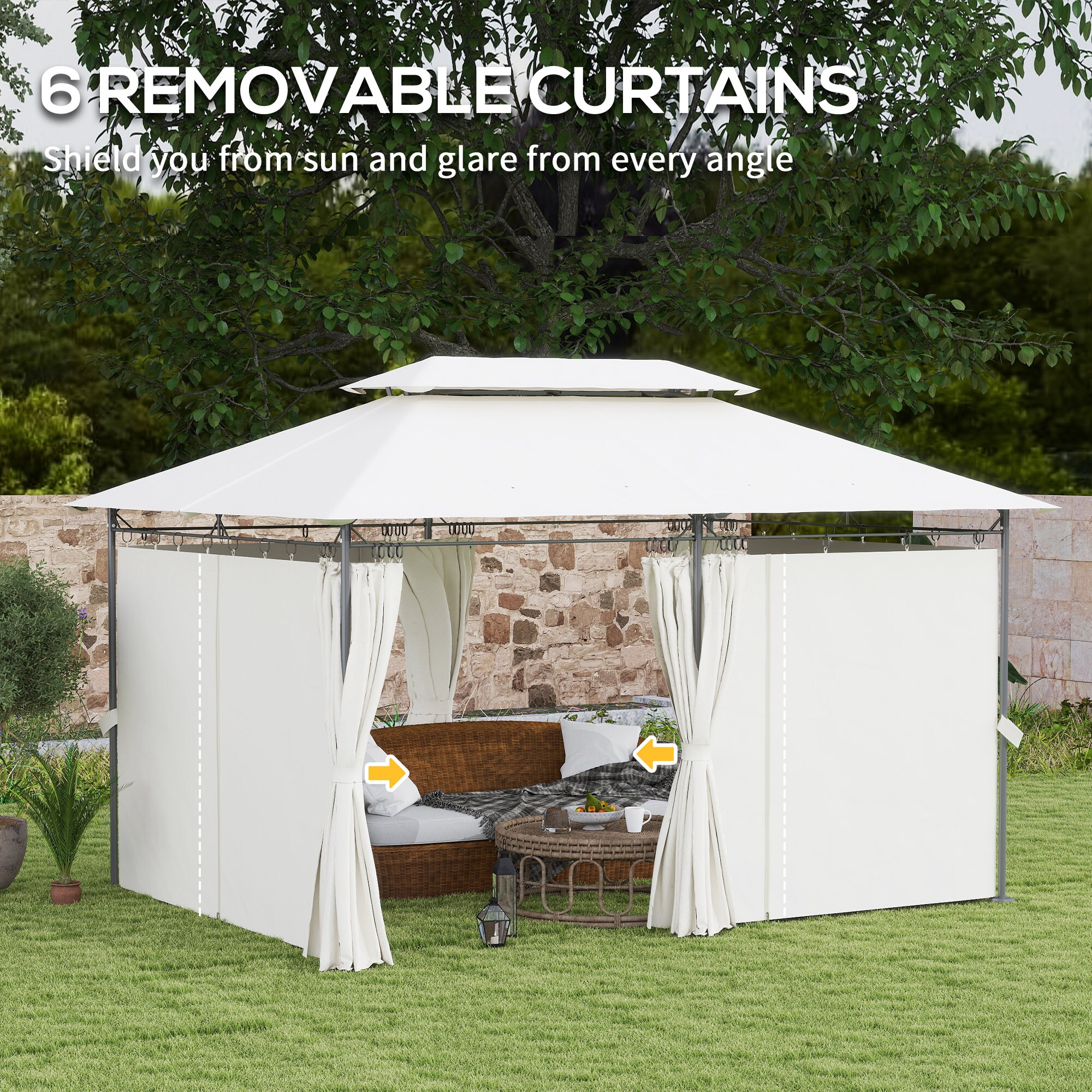 LUXEYARD DS-M-BAC06911 Wood-Resin-Gazebos - View #8