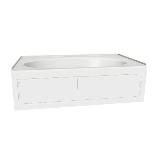 Windward 5 ft. Left-Hand Drain with Three-Sided Integral Tile Flange Acrylic Bathtub in White Windward 5 ft. Left-Hand Drain with Three-Sided Integral Tile Flange Acrylic Bathtub in White