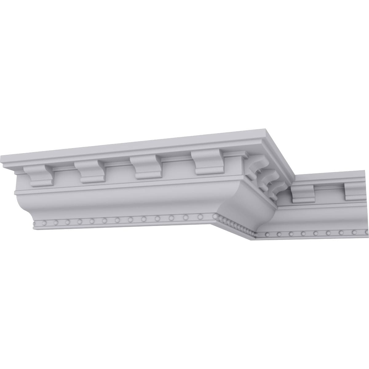 Ekena Millwork MLD03X03X04DT-CASE-2 3-in T x 3-in W x 7-ft 10-1/2-in L Primed Urethane MLD03X03X04DT-CASE-2 Crown Moulding 2 -Pack