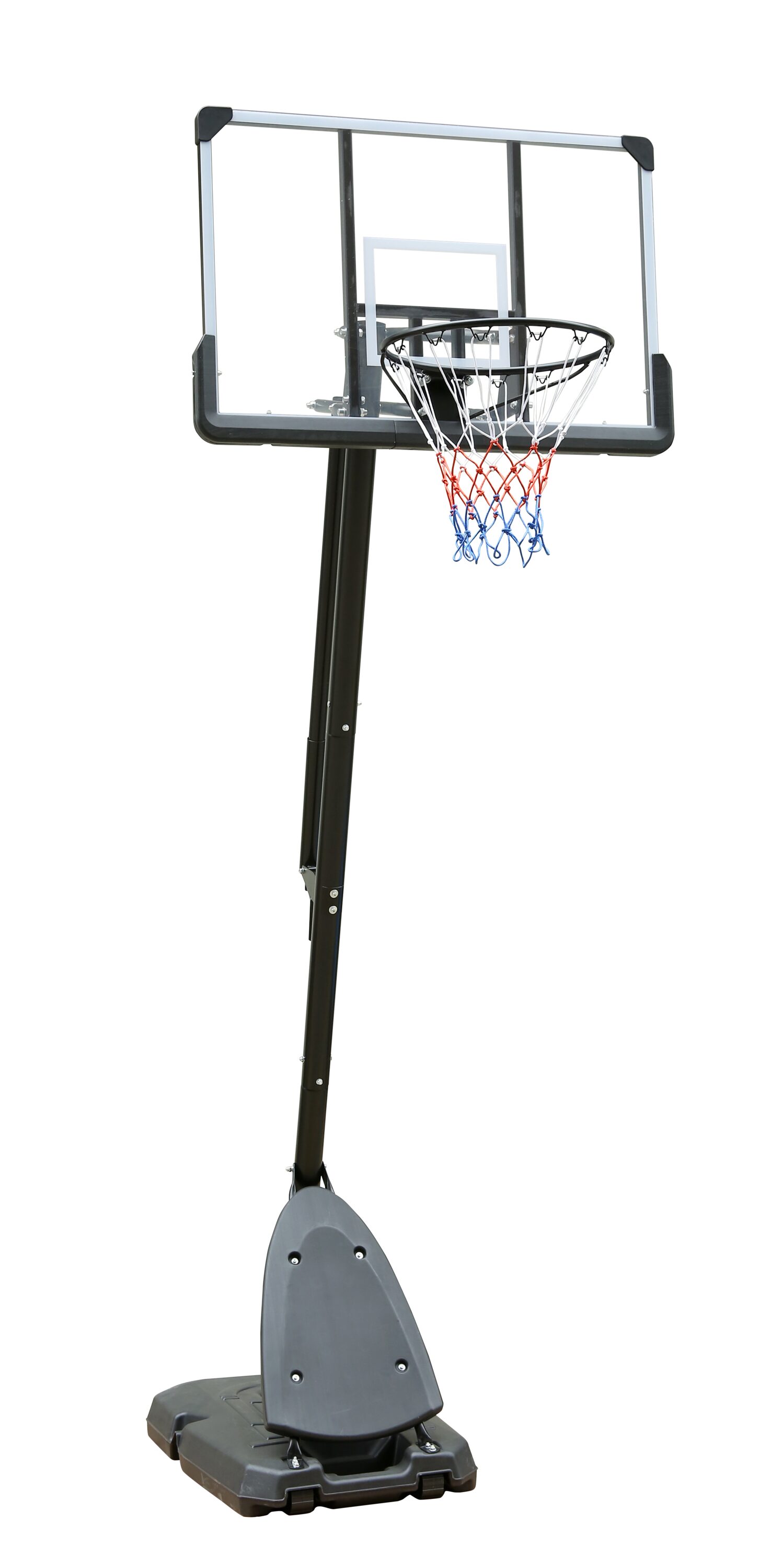 Tatayosi T127626 Adjustable Portable  Basketball Hoop 7 to 10ft with 44 Inch Backboard with Stable Base and Wheels