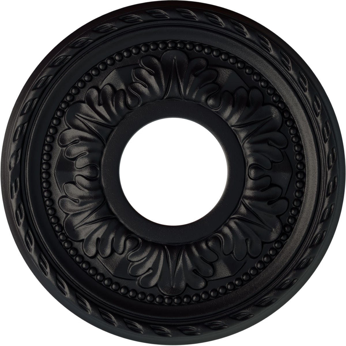 Ekena Millwork CM11PMSGS Palmetto 11.375-in W x 11.375-in L Painted Steel Gray Polyurethane Whole Ceiling Medallion