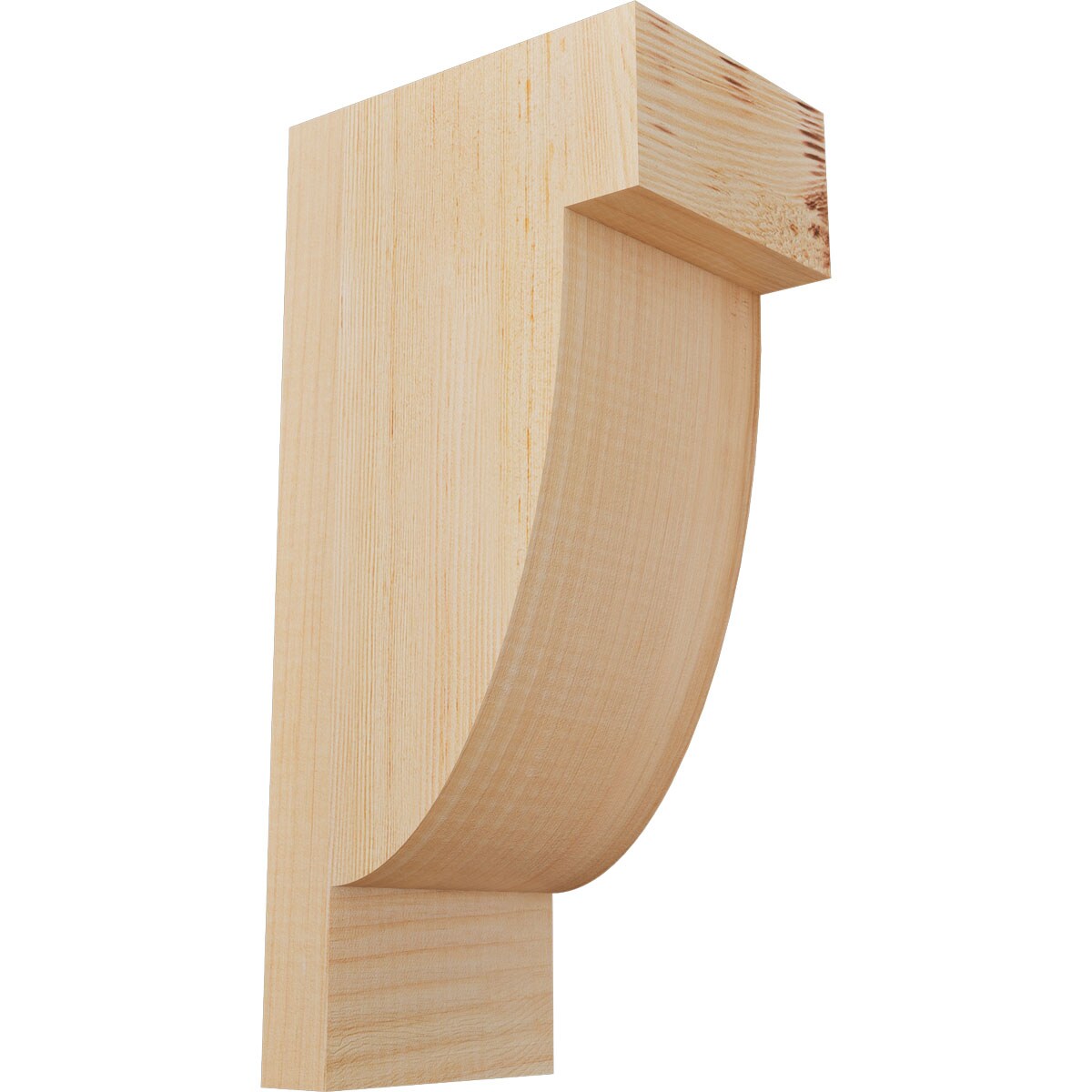 Ekena Millwork COR06X08X16ALP00SDF 5.5-in x 8-in x 16-in Alpine Unfinished Douglas Fir Wood Paintable/Stainable Corbel