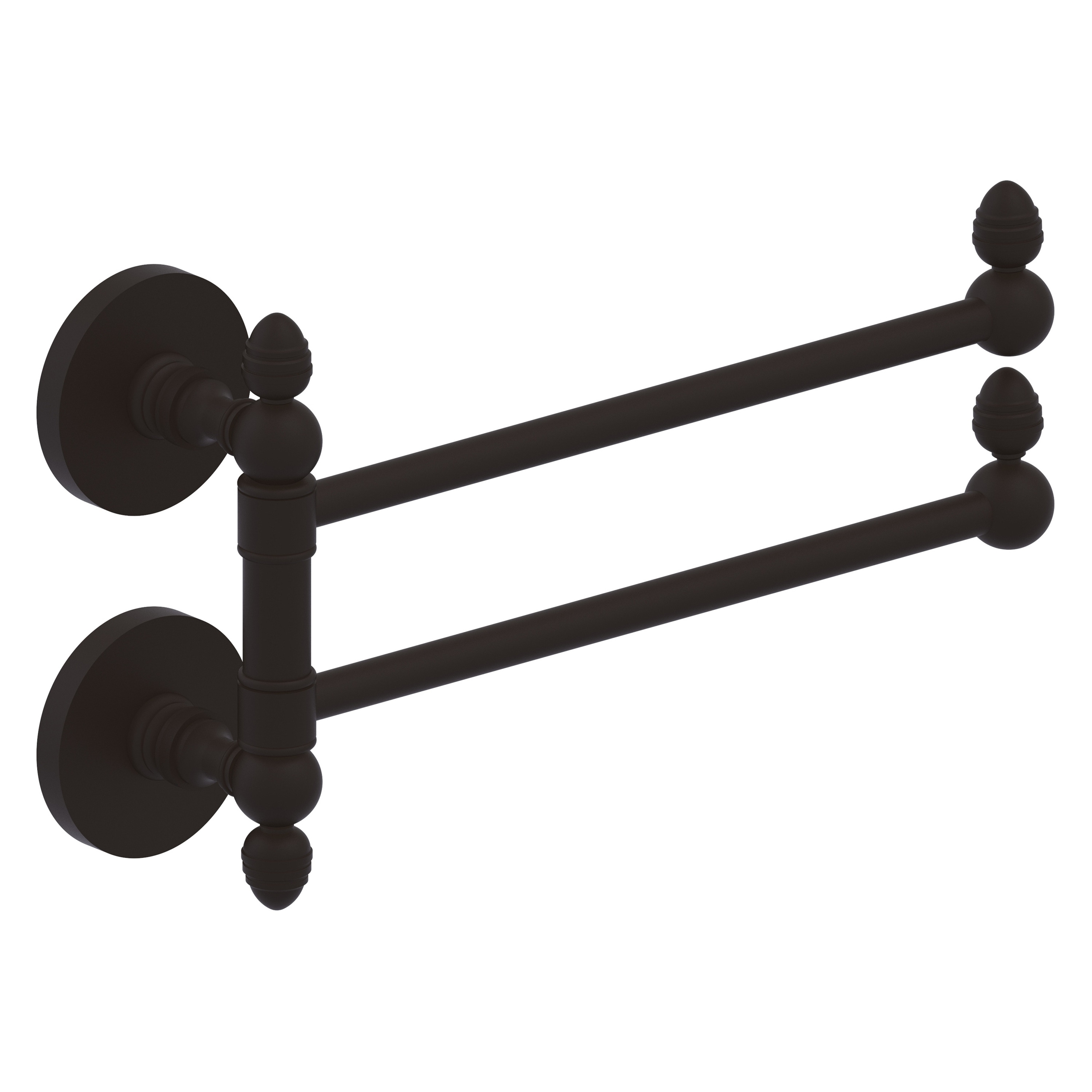 Allied Brass P1000-GTB-2-ORB Prestige Skyline 12-in double Oil Rubbed Bronze Wall mount Double Towel Bar