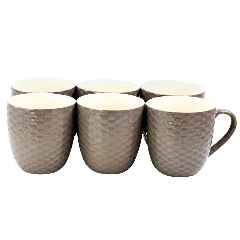 Sweese Porcelain Mugs Set, 15 Ounce Large Handle Mugs, Set of 6