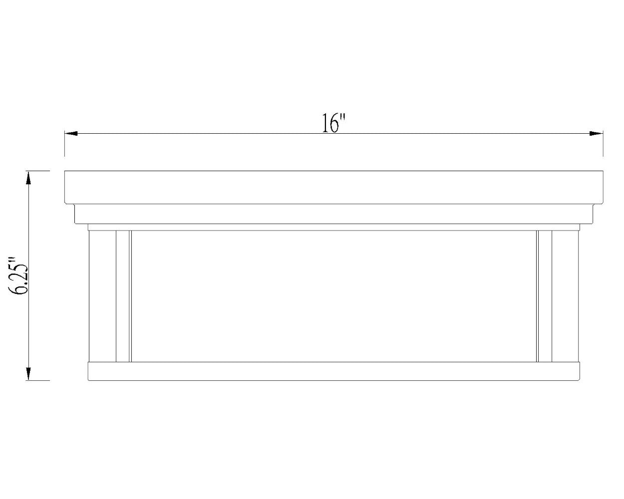 Clarion Transitional Bronze 3-Light Flush Mount with Waterglass Shade