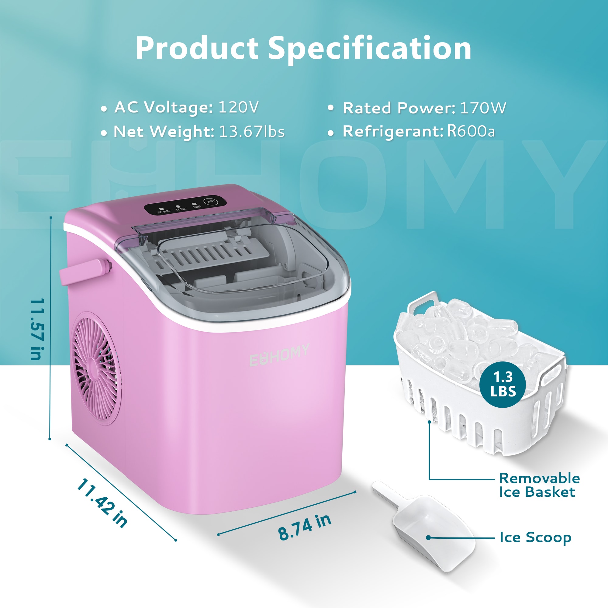 Euhomy IM-06F Ice-Makers - View #6
