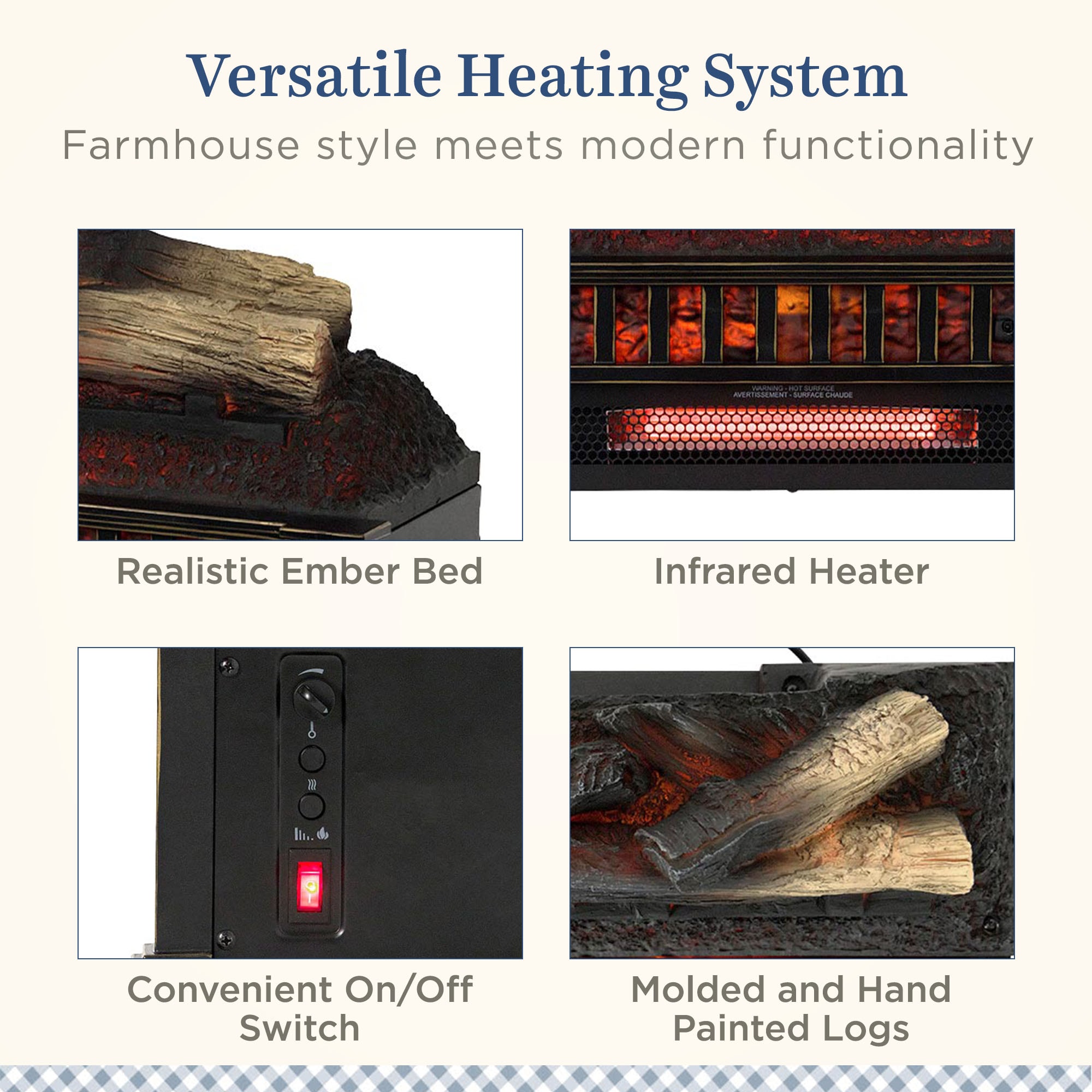 Country Living CL-LS-812-1-2 Electric-Fireplace-Logs - View #5