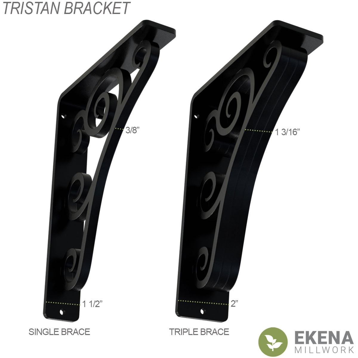 Ekena Millwork BKTM01X05X08STN Mending-Plates-Brackets-Braces - View #8