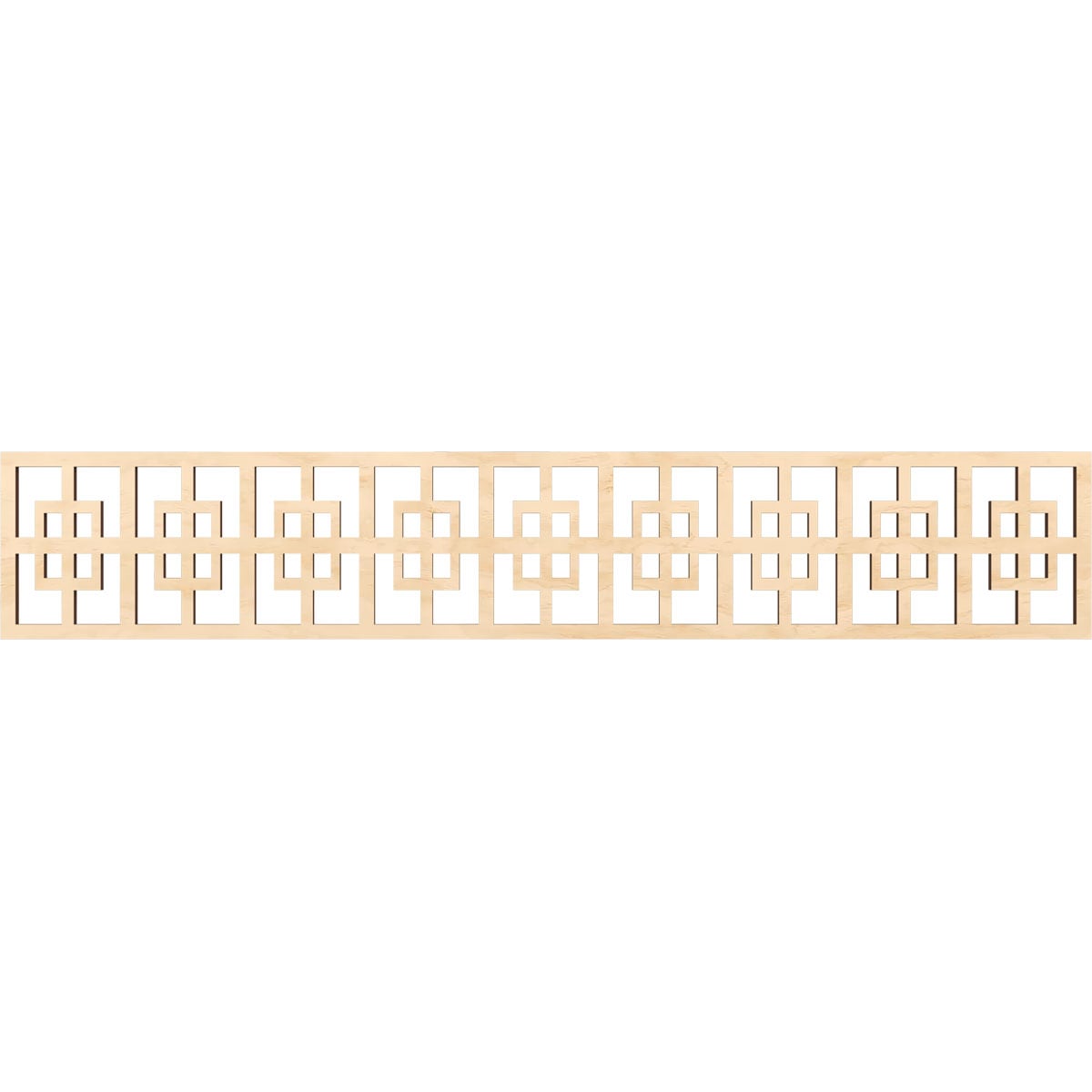 Ekena Millwork MLDB08X46CMBBI Cambridge Fretwork Flat Trim 8-in x 3.89-ft Birch Brown Unfinished 2156133 Pierced Wall Panel Moulding