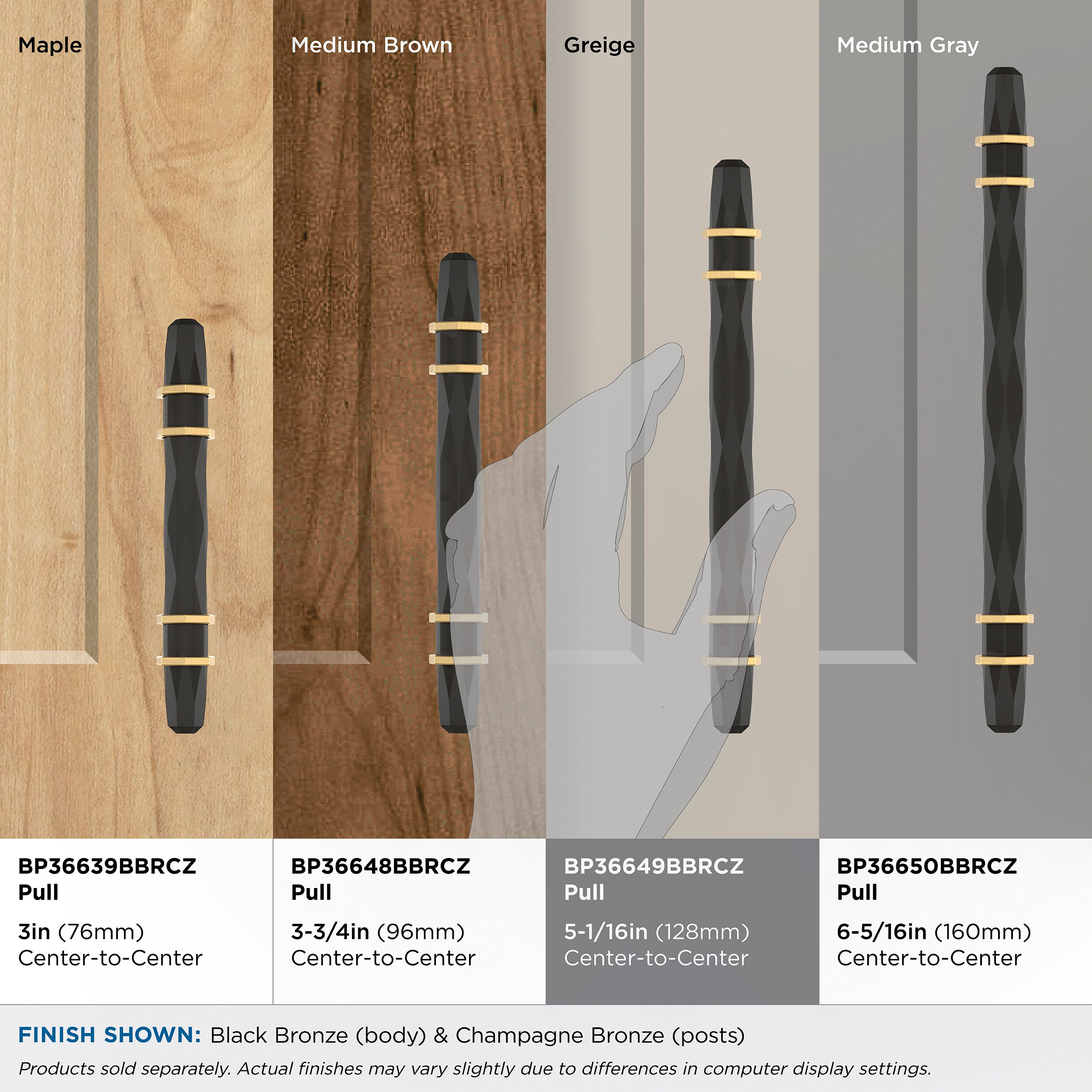 Amerock BP36649BBRCZ Cabinet-Pulls - View #6
