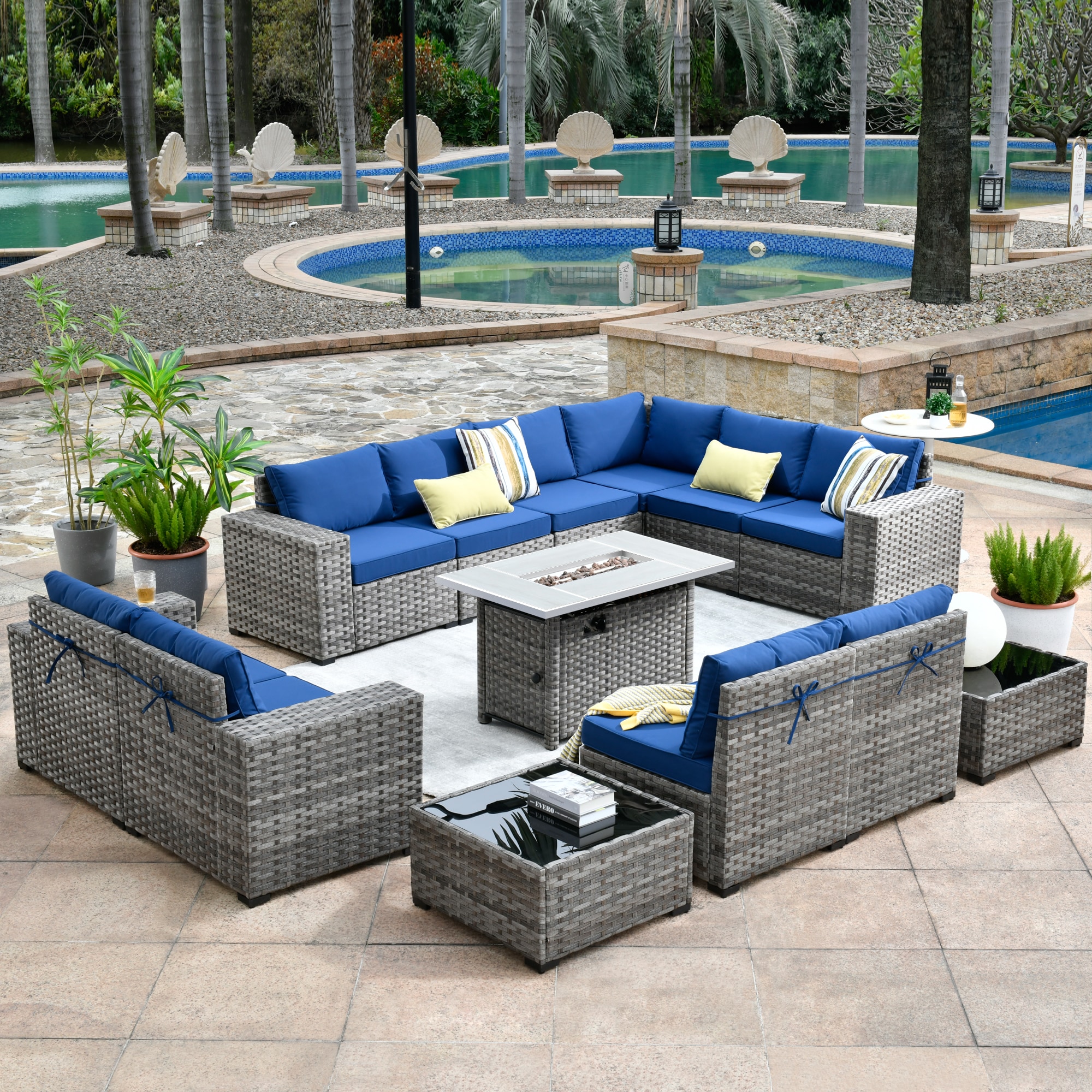 Pouuin SRFPBBR7013 Patio-Conversation-Sets - View #7