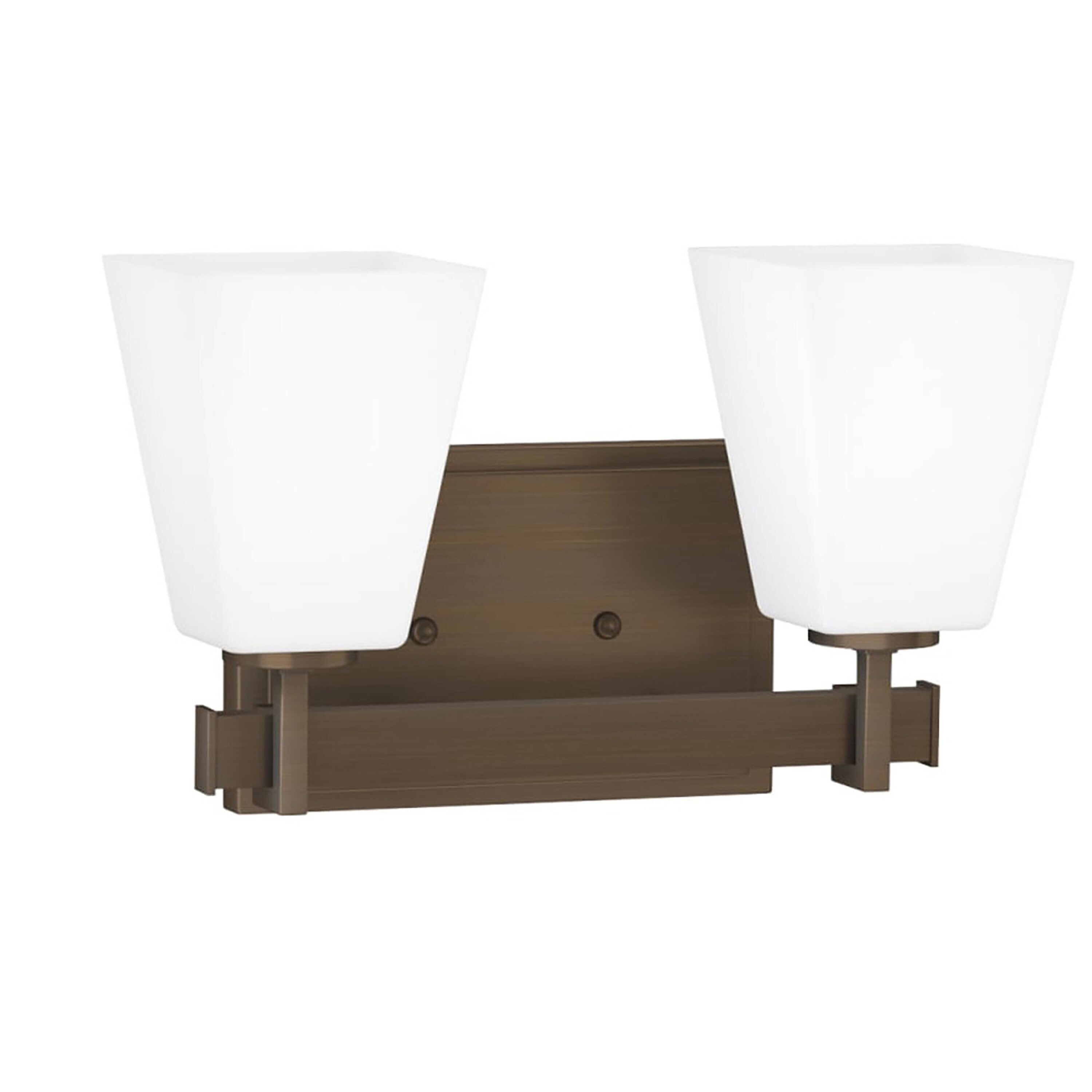 Signature Hardware 427970 Hoxton 12.875-in 2-Light Polished Bronze Modern/Contemporary Vanity Light