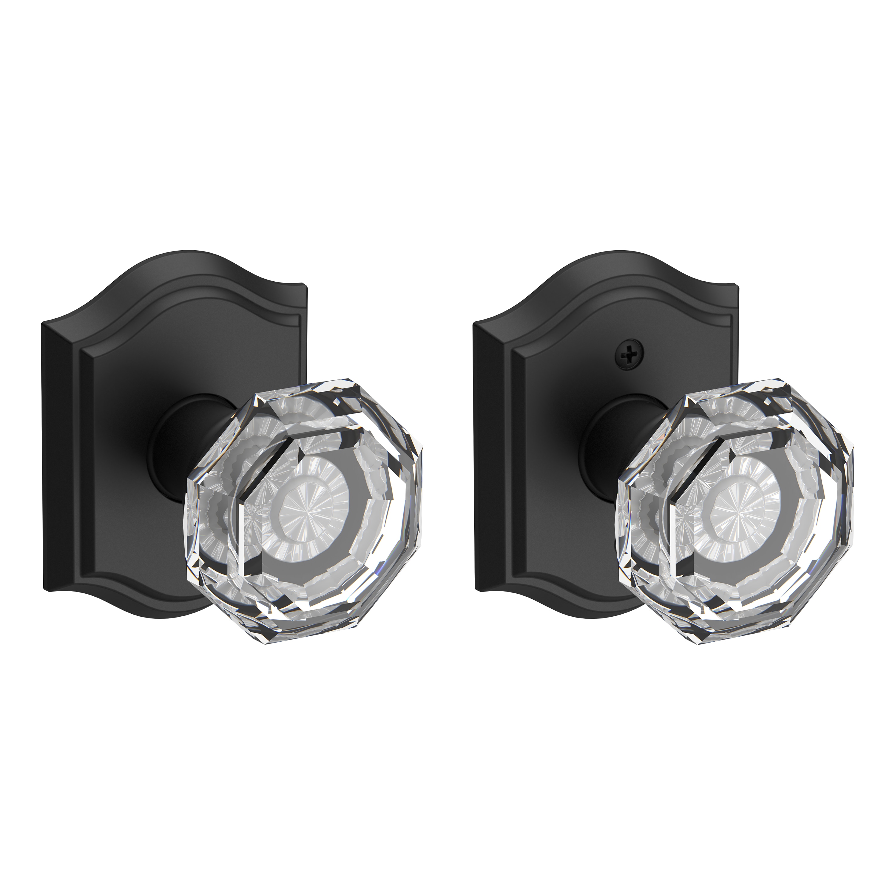 Baldwin PSCRYTAR190 Satin Black Interior Hall/Closet Passage Door Knob