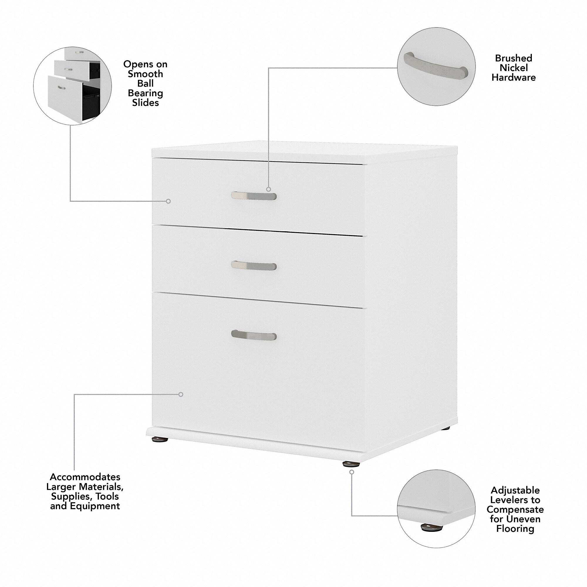 Bush Business Furniture UNS328WH Utility-Storage-Cabinets - View #3