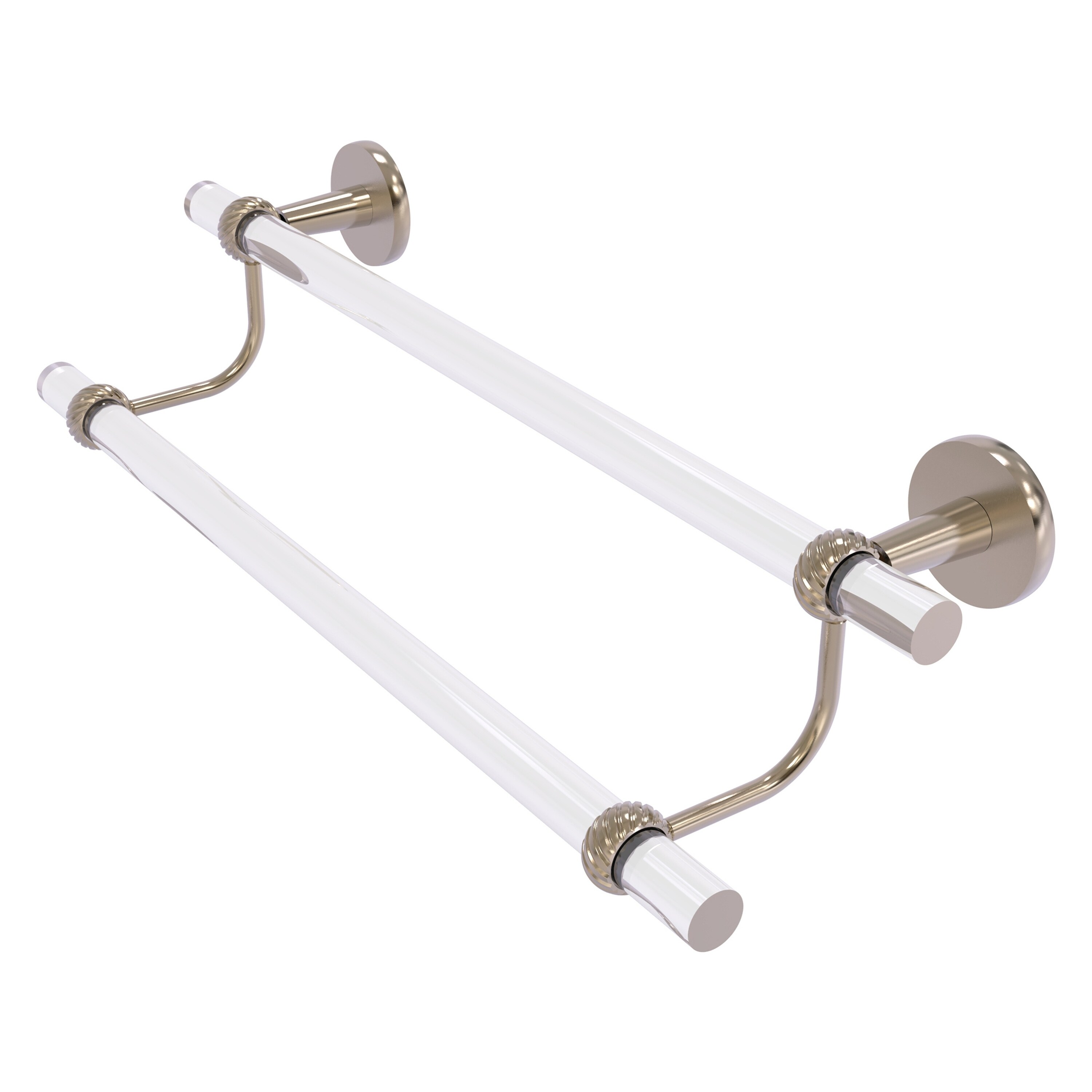 Allied Brass CV-72T-30-PEW Clearview 30-in double Antique Pewter Wall mount Double Towel Bar