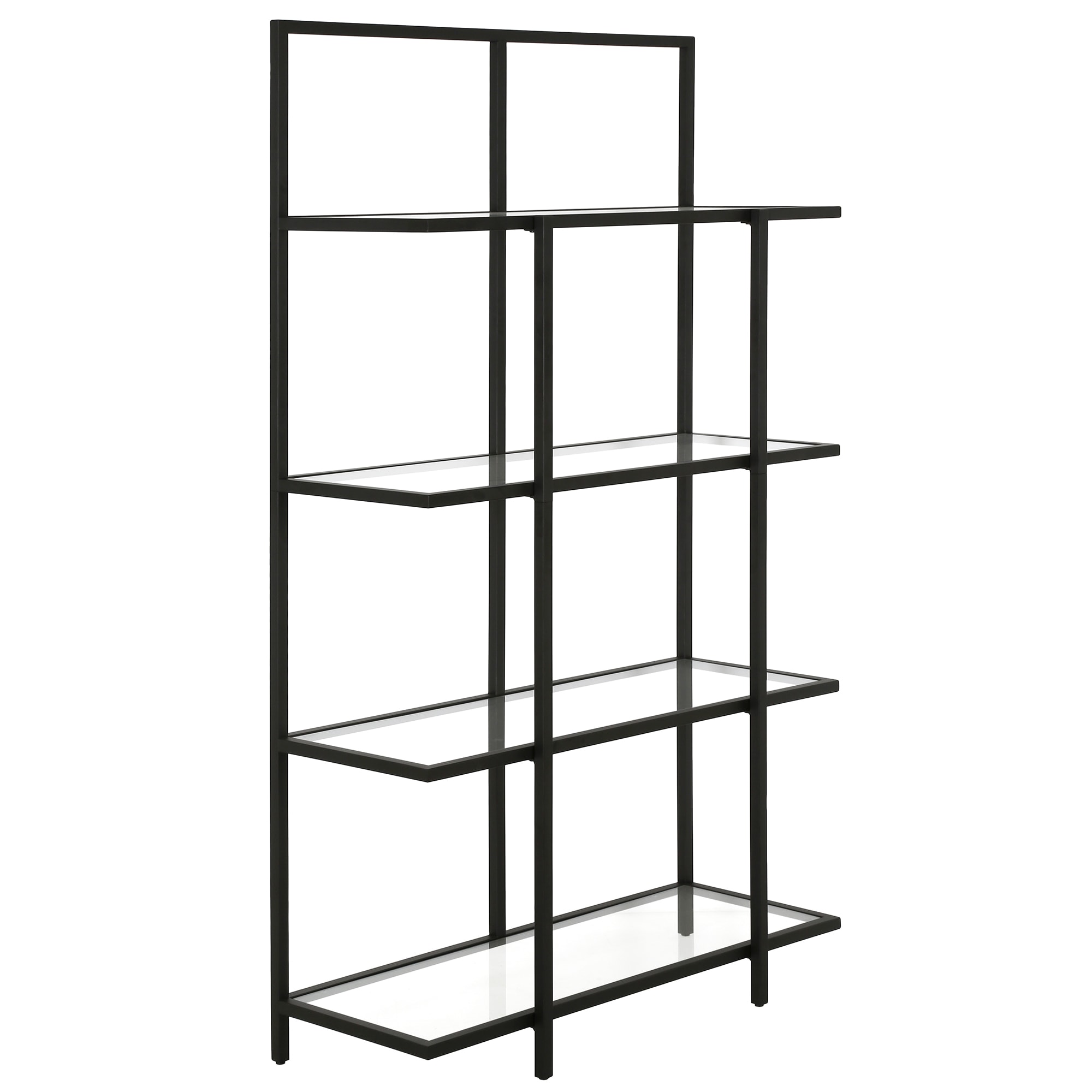 Hailey Home BK1210 Ingels Blackened Bronze Metal 5 -Shelf Bookcase ( 36-Inches W x 62-Inches H x 14-Inches D ) Finished