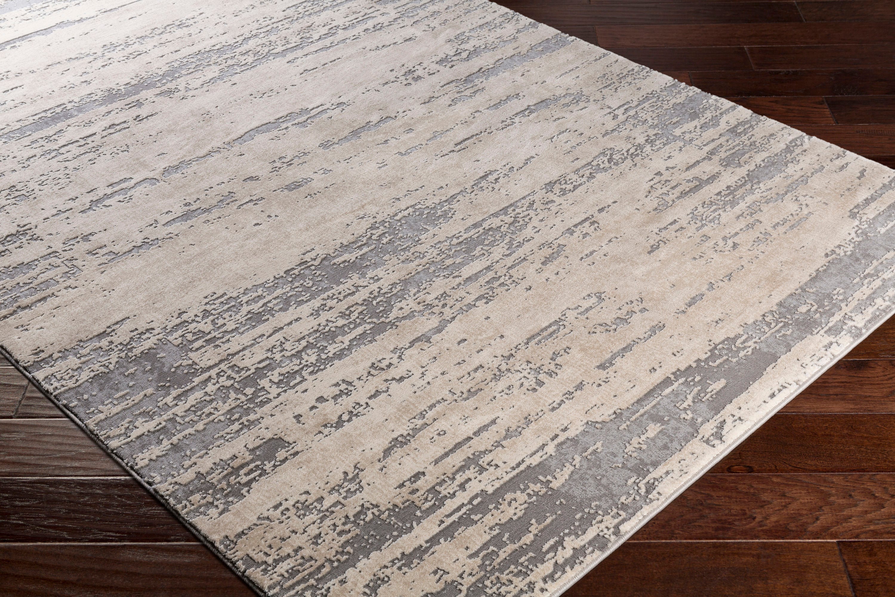 Reversible Gray Wool-Blend Easy Care 31x120 Rug