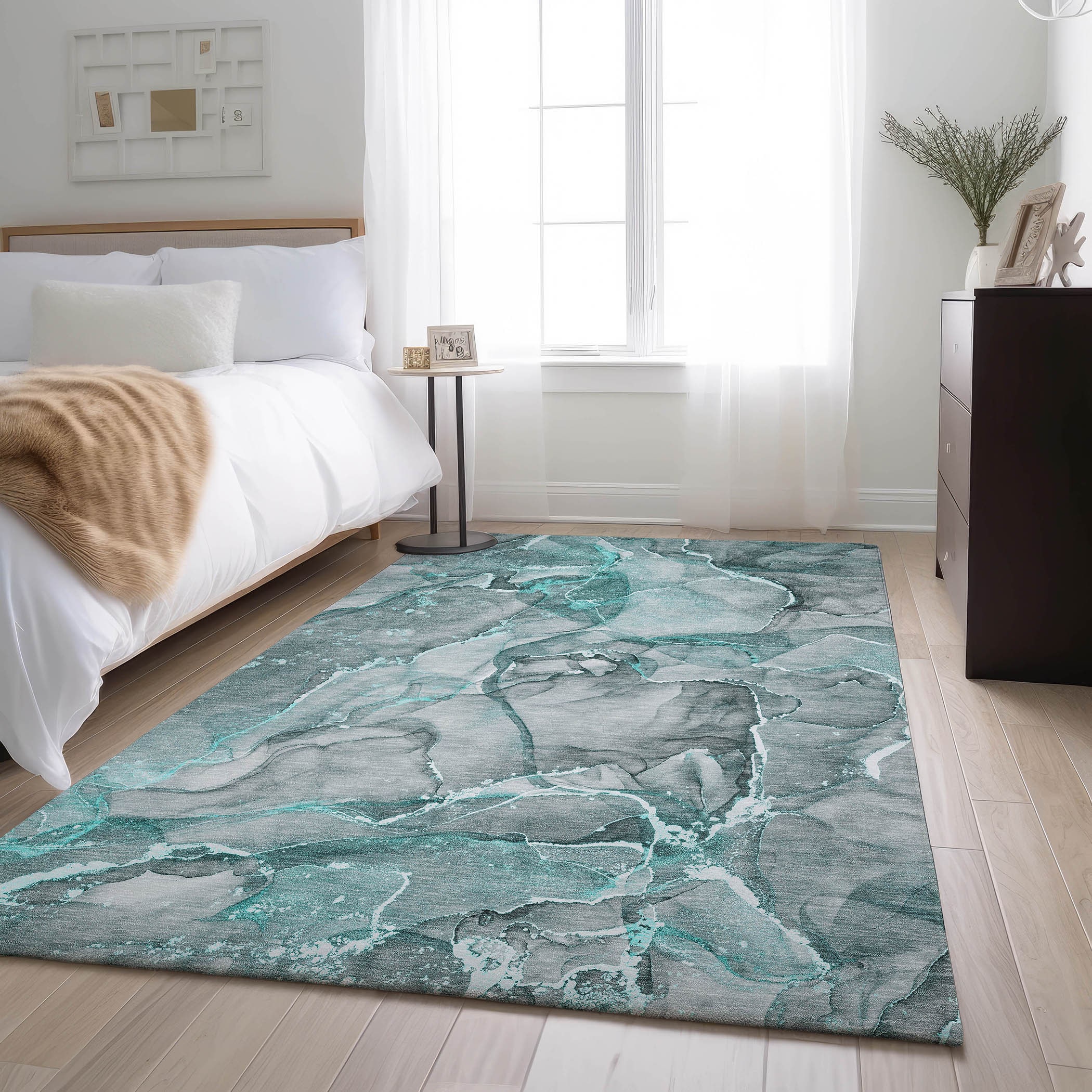 Addison Rugs AMF518GY2X8 Mayfield AMF518GY 2 x 7 (ft) Loomed Polyester Gray Rectangular Indoor Abstract Machine washable Area rug