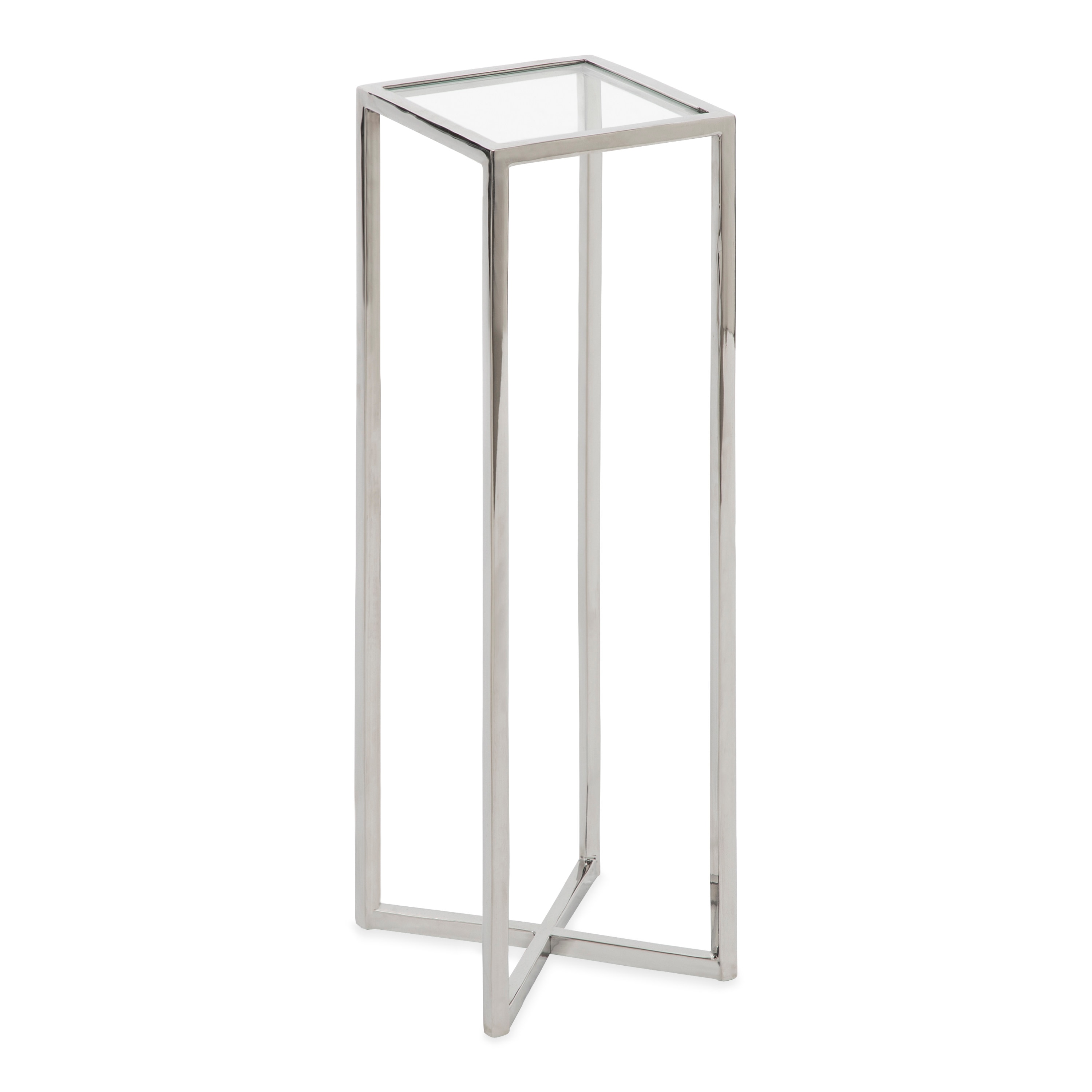 Kate and Laurel Karlsen Wood and Metal Slim Side Table - On Sale