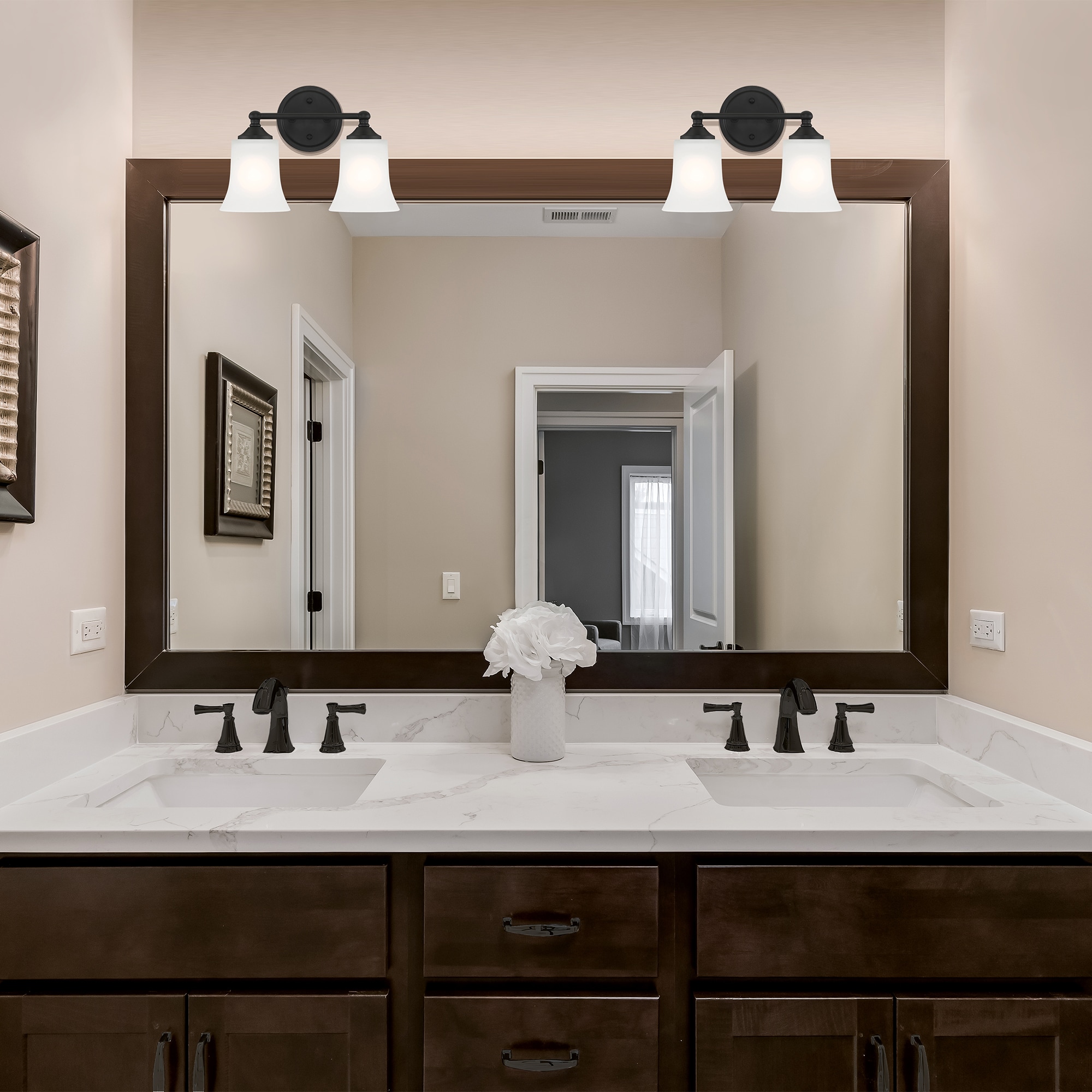 Designers Fountain D278M-2B-MB Bronson 13.25-in 2 -Light Matte Black Transitional Vanity light bar
