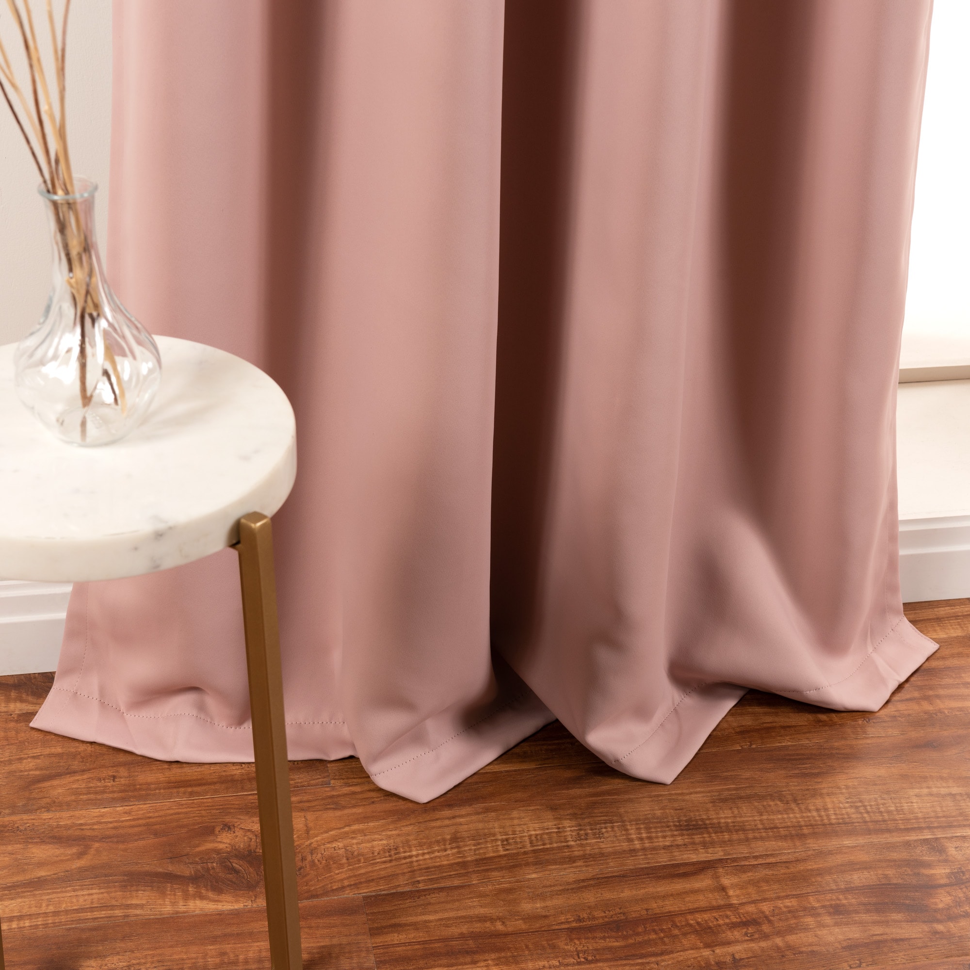 Best Home Fashion SOLID-96-DUSTYPINK curtains - View #5