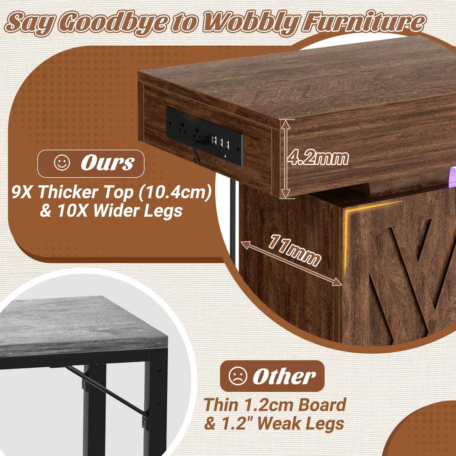 Aheaplus JCSCT63-CO Console-Sofa-Tables - View #6